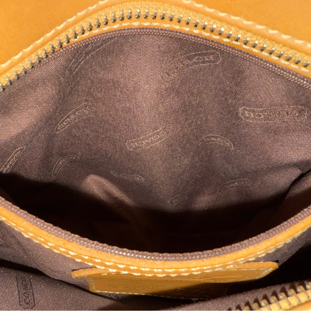 Coach Bleeker 6121 Tan and Brown Leather and Linen Tote EUC Made in the USA 🇺🇸🇺🇸 - Picture 14 of 17